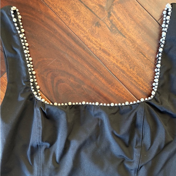 Princess Polly | Dayrell Black Bodysuit with Pearl Trim - Picture 5 of 11